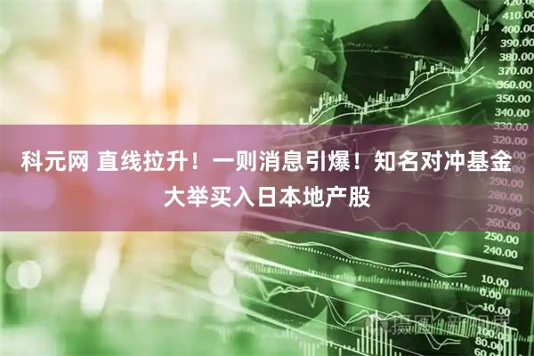 科元网 直线拉升！一则消息引爆！知名对冲基金大举买入日本地产股