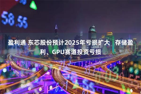 盈利通 东芯股份预计2025年亏损扩大   存储盈利、GPU赛道投资亏损